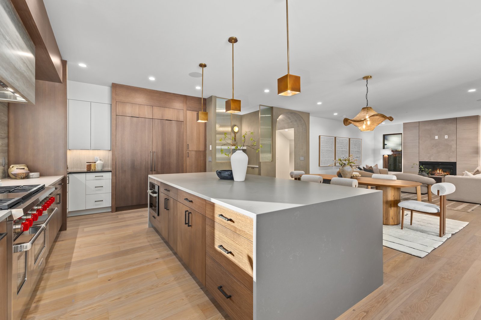 Open-concept Venice FL kitchen connected to living area